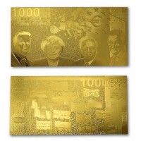 Золотая Банкнота 1000 EURO
